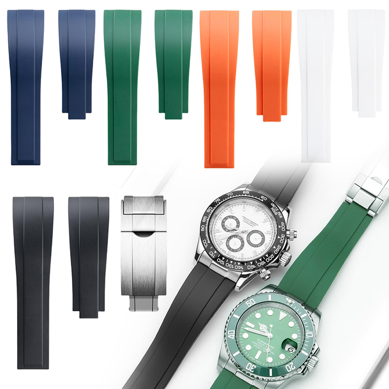 Luxury Watch Engraving - 20mm 21mm 22mm Silicone Rubber Watchband