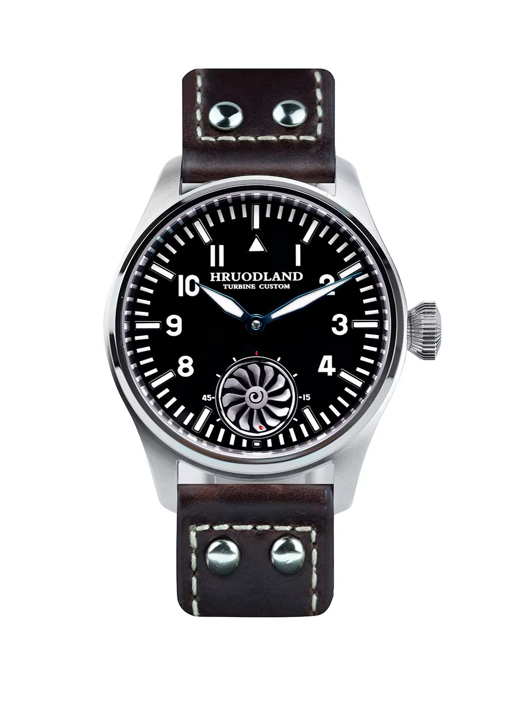 Hruodland 43mm Pilot Men's Man - Tourbillon Movement Watch recension och pris