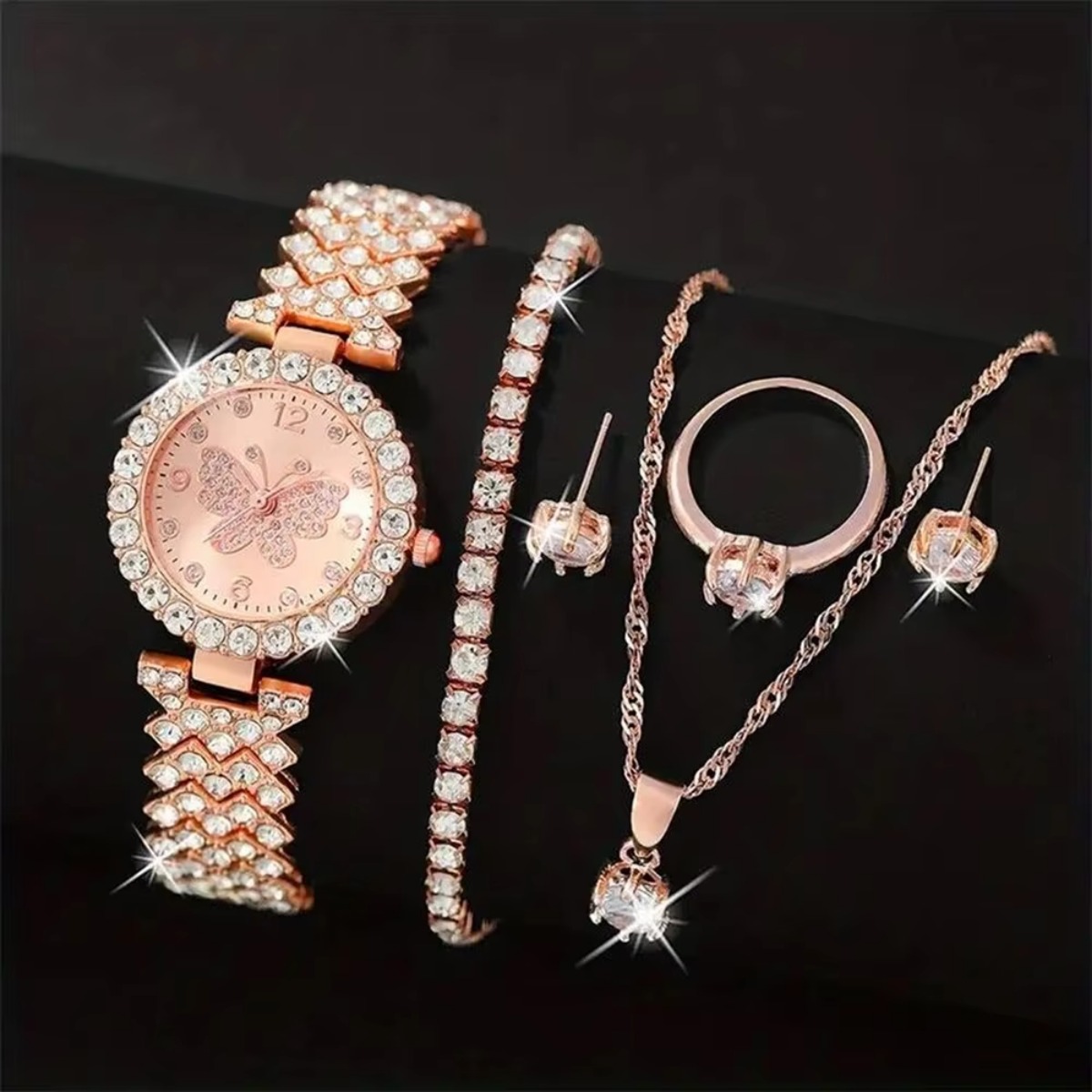 6PCS/Set Luxury Rhinestone But - Luxury Watch Storage recension och pris