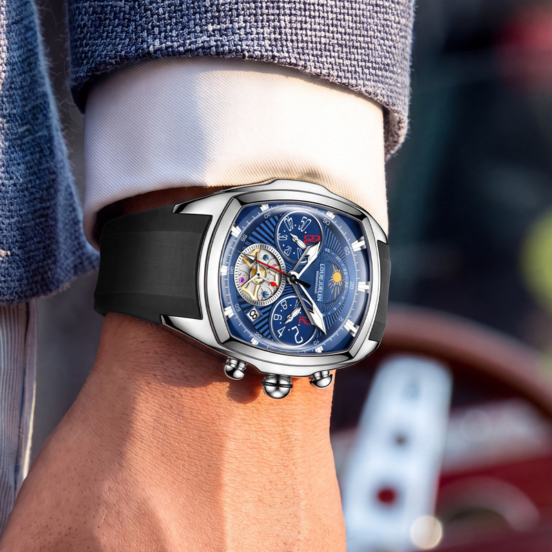Men's Luxury Quartz Watch with - Tourbillon Movement Watch recension och pris