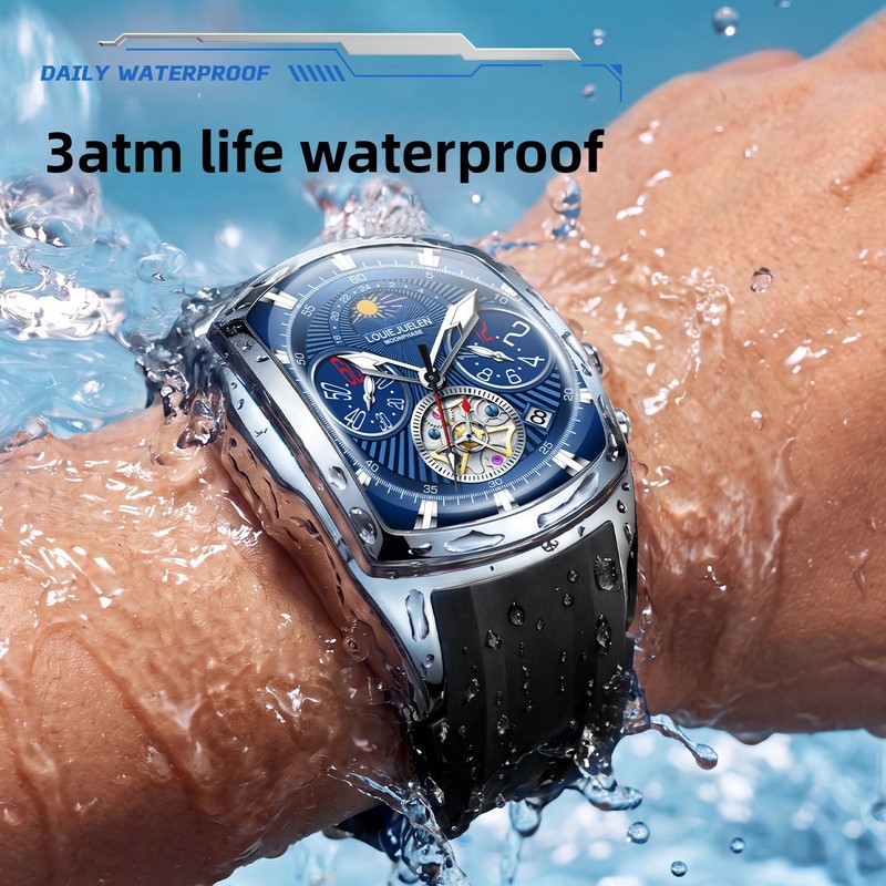 Men's Luxury Quartz Watch with - Tourbillon Movement Watch recension och pris