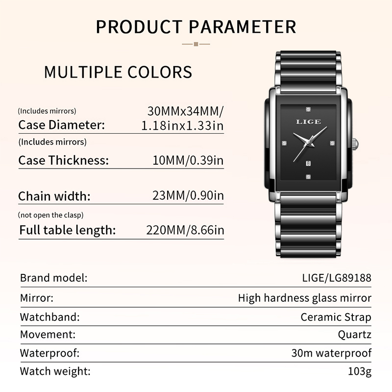 LIGE New Luxury Women Watches  - Luxury Watch Storage recension och pris