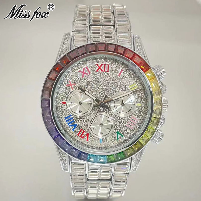 MISSFOX Luxury Iced Watch For  - Luxury Watch Exhibition recension och pris
