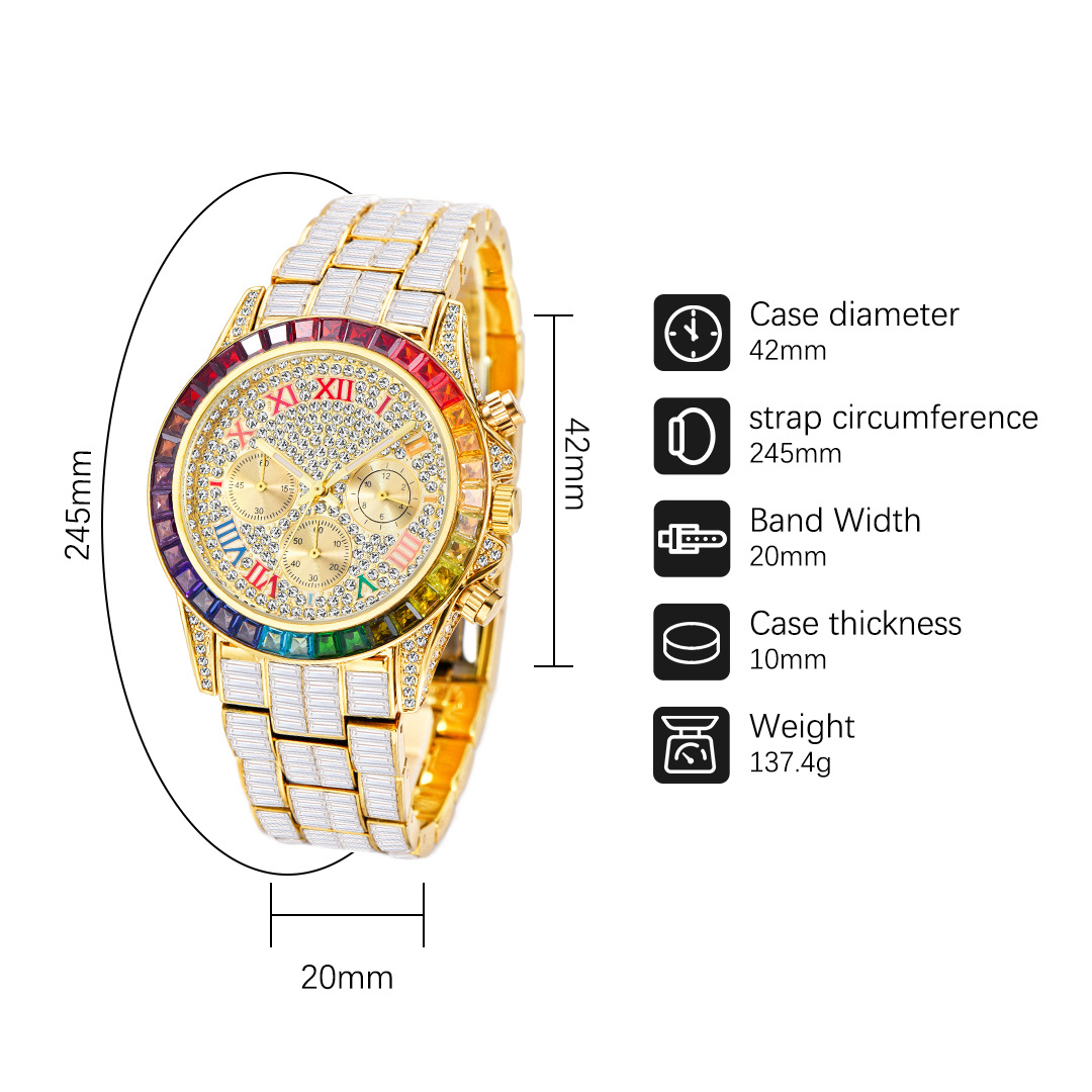 MISSFOX Luxury Iced Watch For  - Luxury Watch Exhibition recension och pris