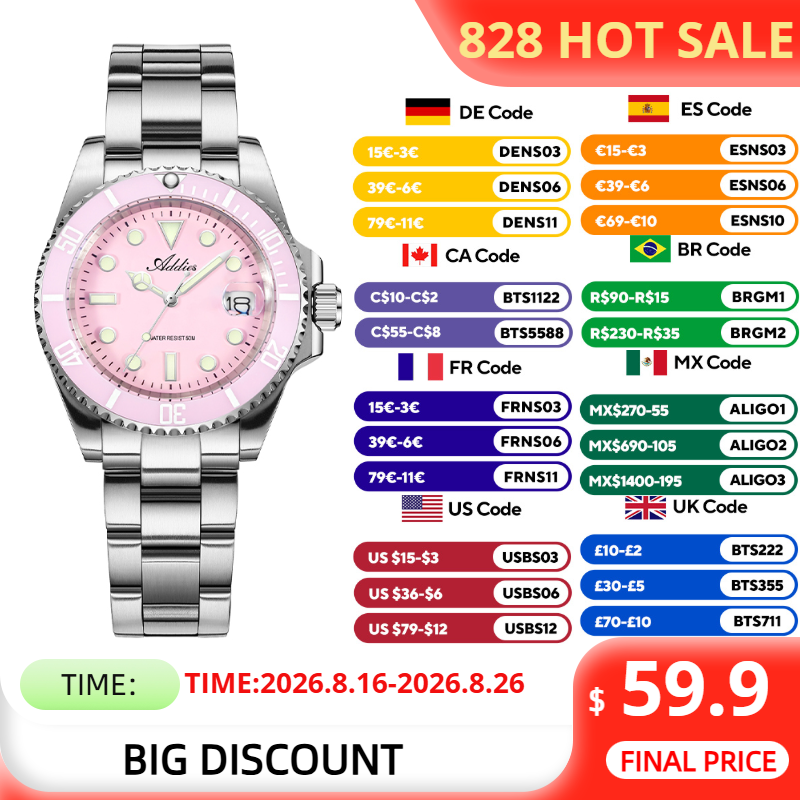 ADDIES 36mm 50m Waterproof Wom - Luxury Watch In Usa recension och pris