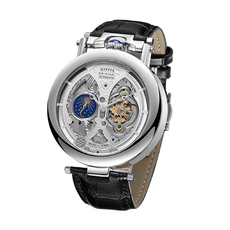 DIFFUL Luxury Big Skeleton Dia - Tourbillon Movement Watch recension och pris