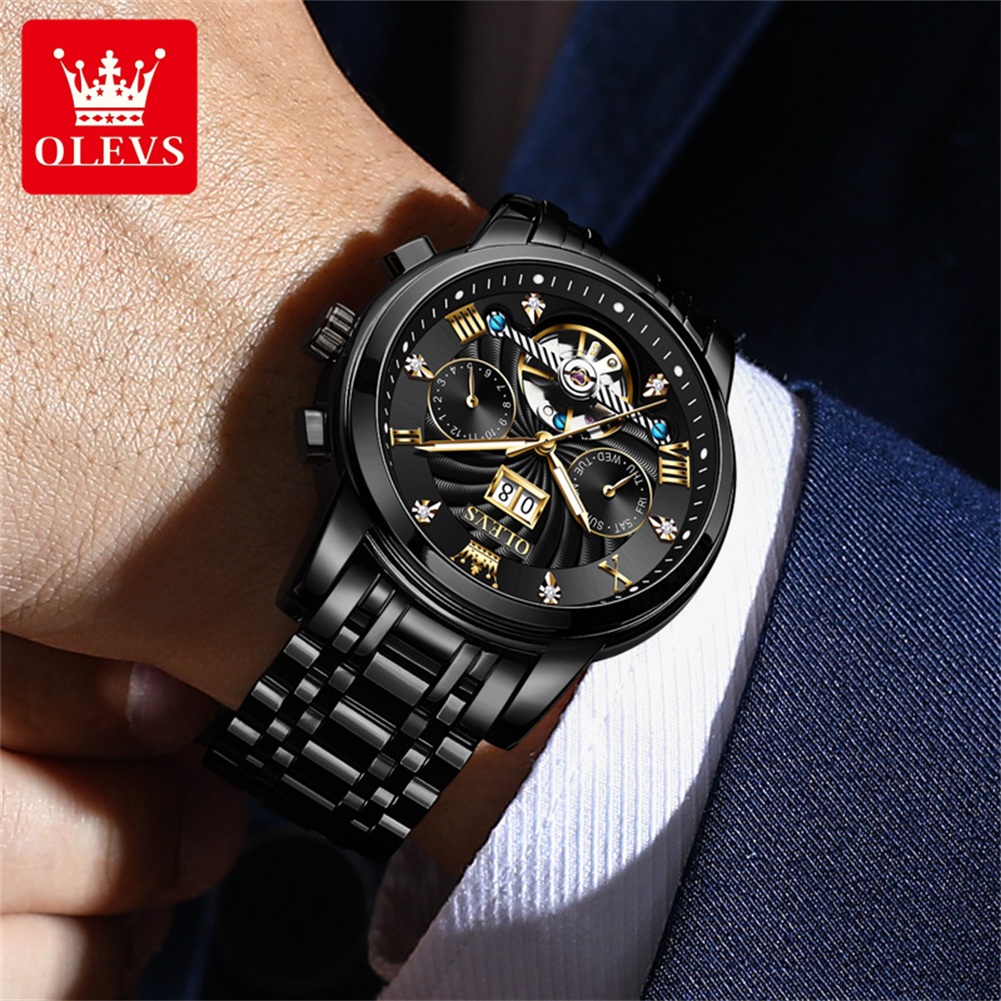OLEVS Classic Men's Watches To - Tourbillon Movement Watch recension och pris