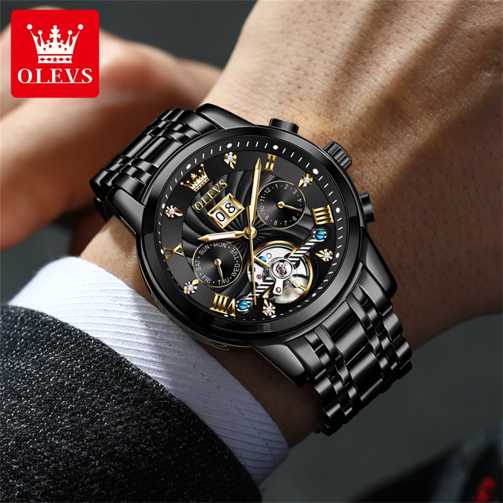 OLEVS Classic Men's Watches To - Tourbillon Movement Watch recension och pris