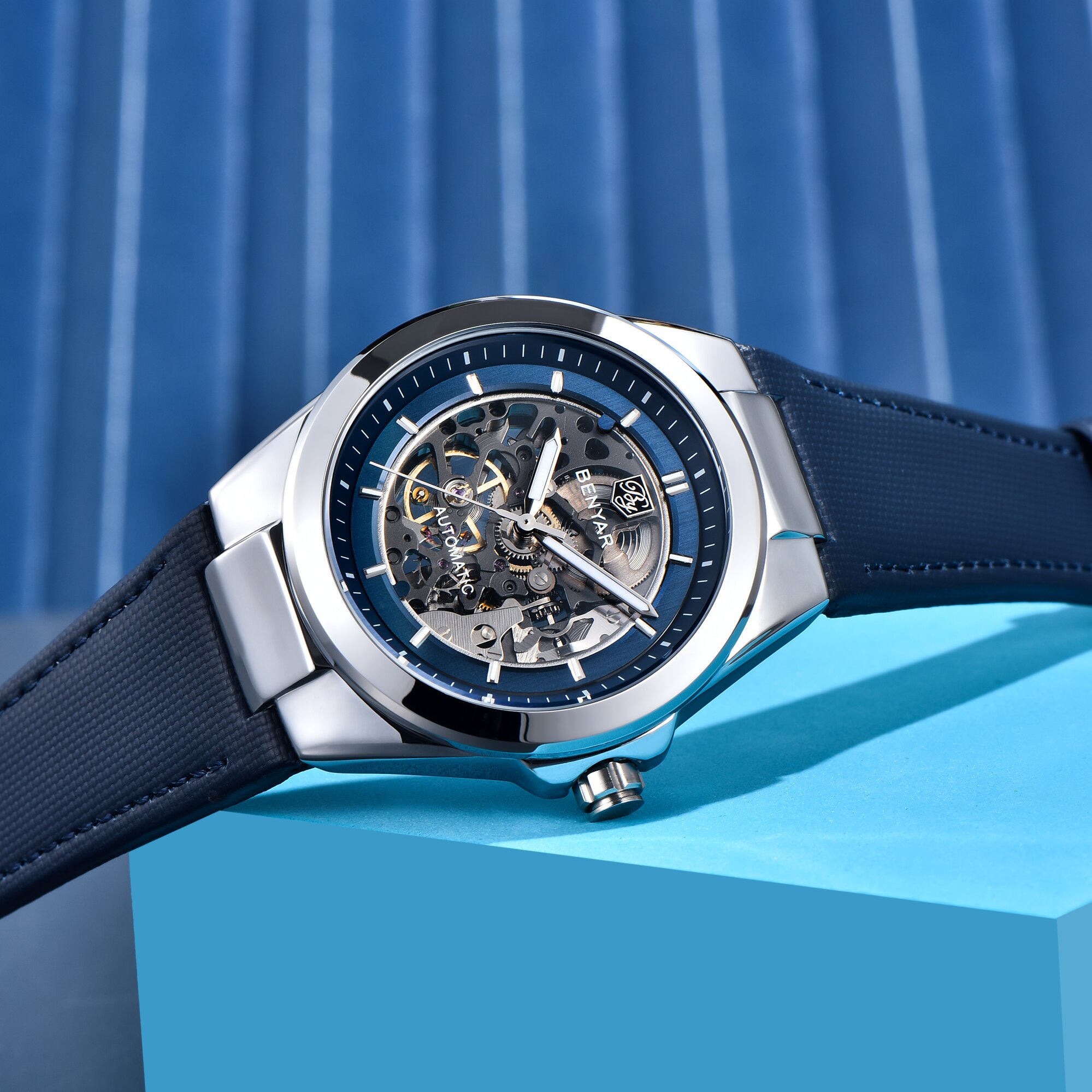 BENYAR Luxury Mens Automatic B - Tourbillon Movement Watch recension och pris