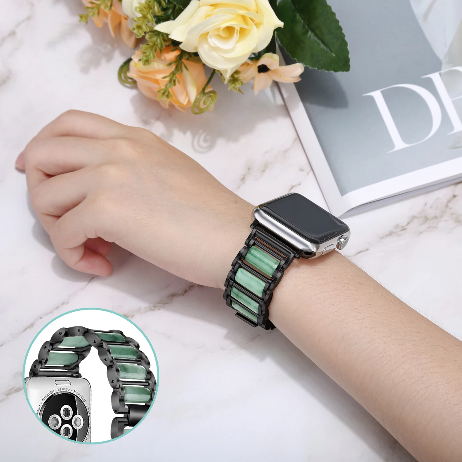 Emerald Jewellery+Metal Strap  - Luxury Watch E Jewellery recension och pris
