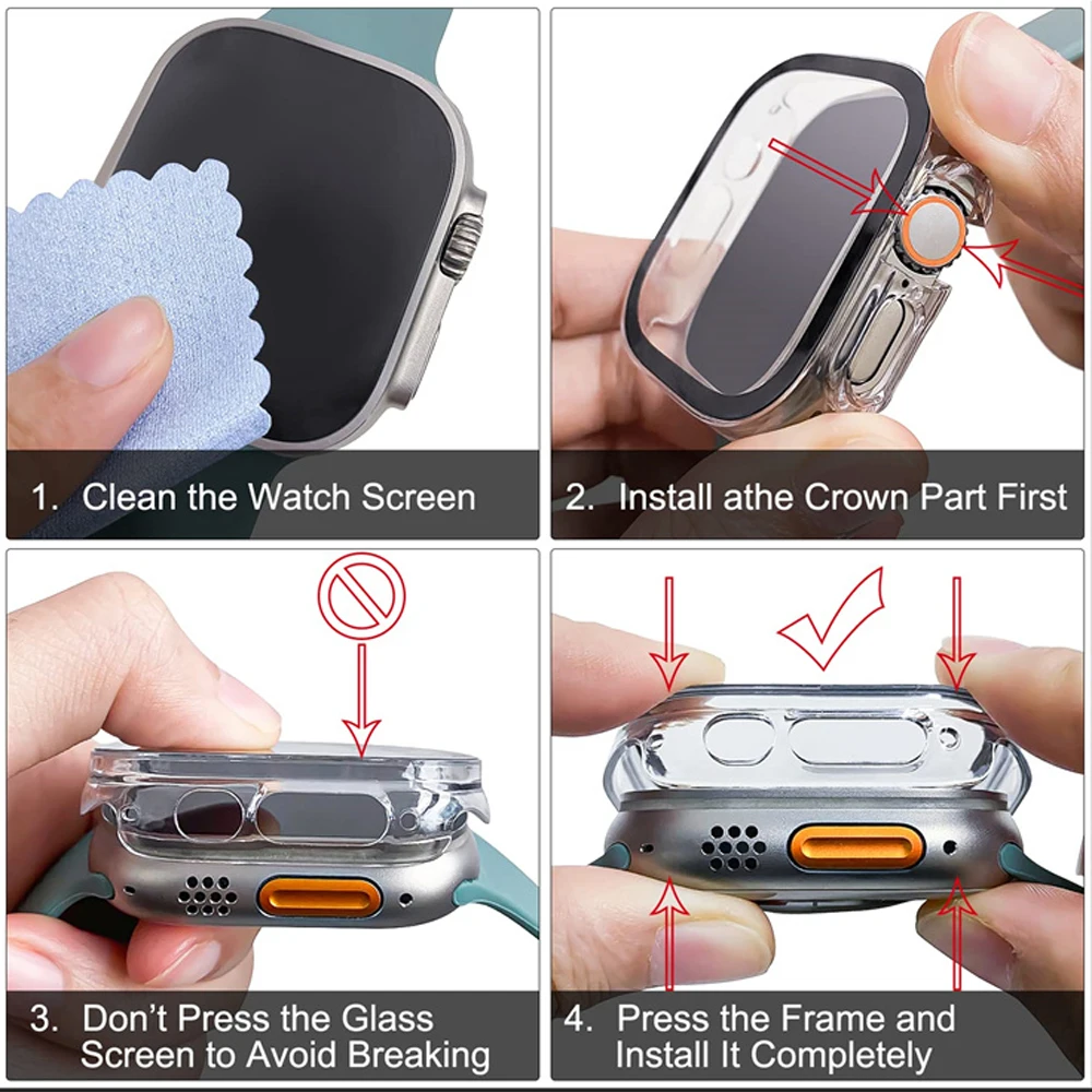 Glass+case For Apple Watch Ult - Luxury Watch Protection Film recension och pris