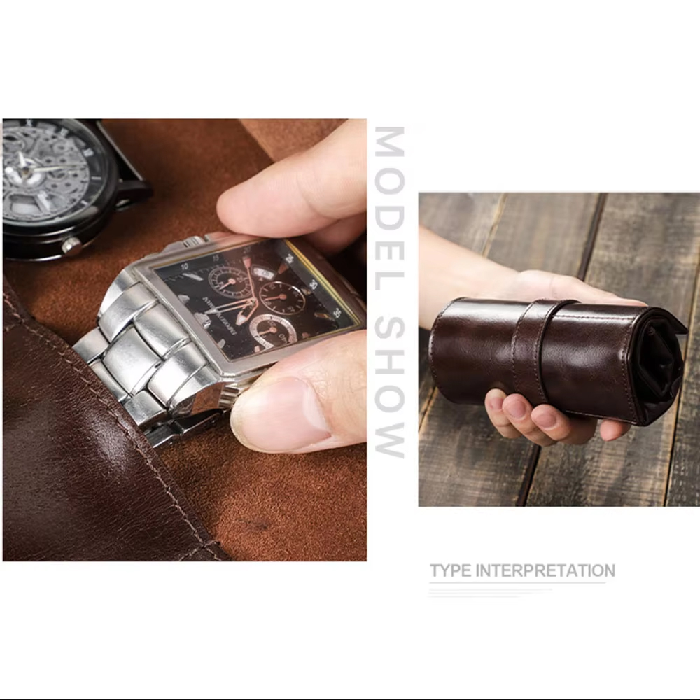 100% Genuine Cowhide Leather W - Luxury Watch Holder recension och pris